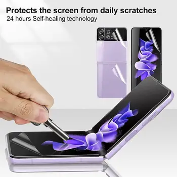 3 U 1 Zaštitna folija Za Galaxy Z Flip 3 5G Prednja Stražnja Strana je Mat Zaštitna folija Za ekran Za Samsung Z Flip3 Potpuna Zaštita