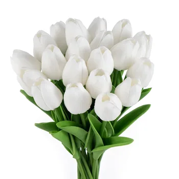 5PCS Tulipana Umjetni Cvijet Trenutno Dodir Umjetni Buket PE Lažni Cvijet za Vjenčanje Ukras Cvijeće Kućni Vrt Dekor