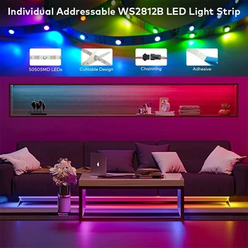 Led strip Svjetlo DC 5 v USB WS2812B 1 M-10 M RGB Traka 5050 Fleksibilna Lampa Ljepljive Trake Bluetooth Upravljanje TV Svjetla Kuće Večernje Uređenje