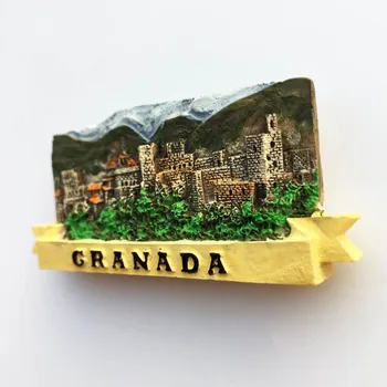 Španjolska Granada Dvorac Alhambra Turizam Spomen Smole Slikano Obrt Magnet Naljepnica Na Hladnjak